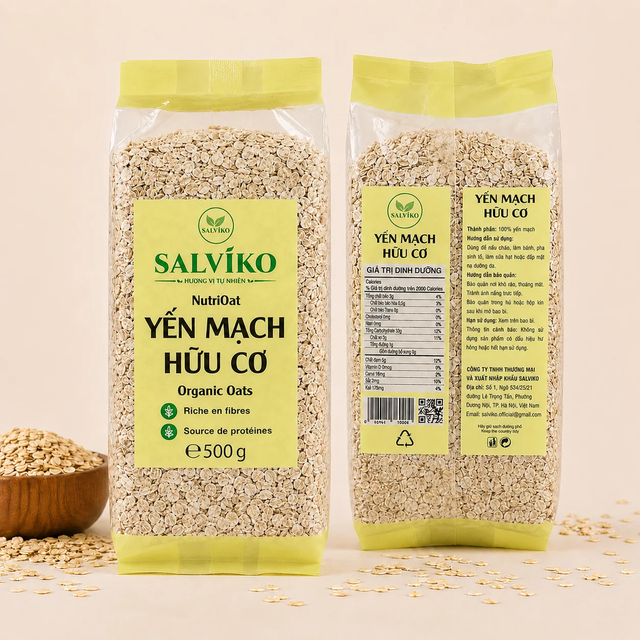 Yến mạch Hữu cơ SALVIKO 500g