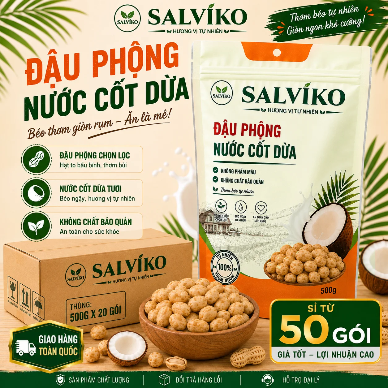 Đậu phộng nước cốt dừa 500g
