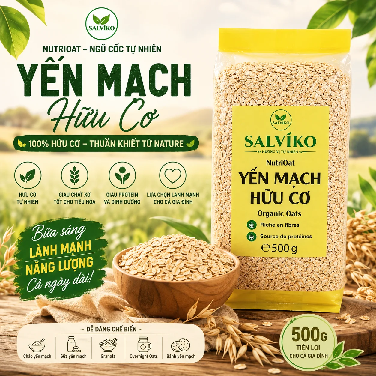 Hạt chia đen nguyên chất 500g